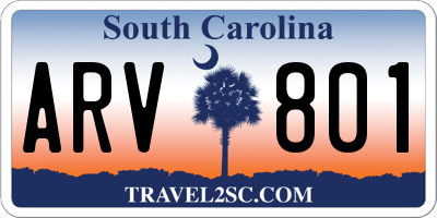 SC license plate ARV801