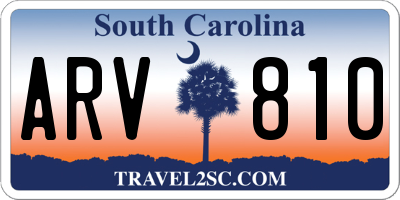 SC license plate ARV810