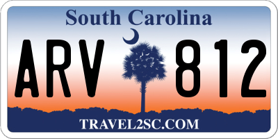 SC license plate ARV812