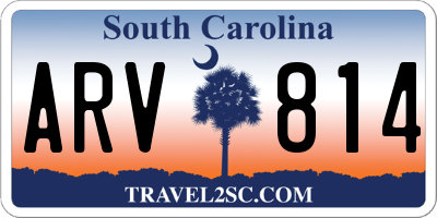 SC license plate ARV814