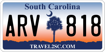 SC license plate ARV818
