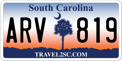 SC license plate ARV819