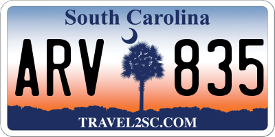 SC license plate ARV835