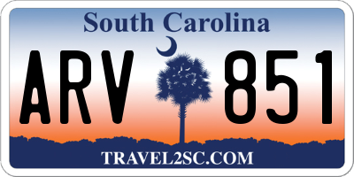 SC license plate ARV851