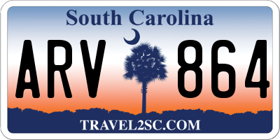 SC license plate ARV864