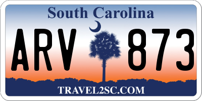 SC license plate ARV873