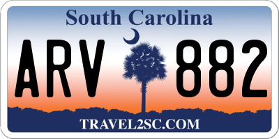 SC license plate ARV882