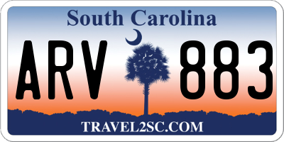 SC license plate ARV883