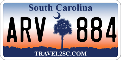 SC license plate ARV884