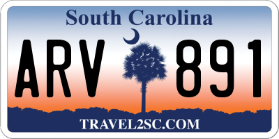 SC license plate ARV891