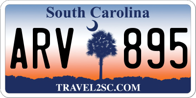 SC license plate ARV895
