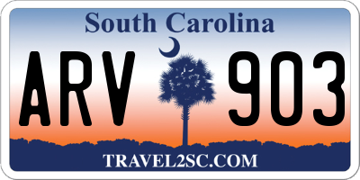 SC license plate ARV903