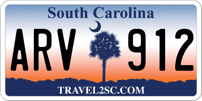 SC license plate ARV912