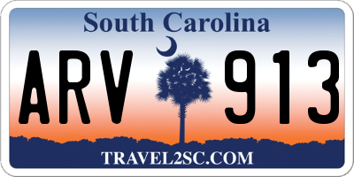 SC license plate ARV913