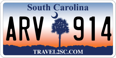 SC license plate ARV914
