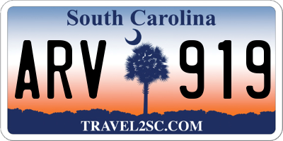 SC license plate ARV919