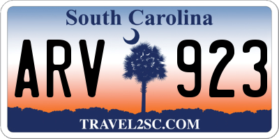SC license plate ARV923