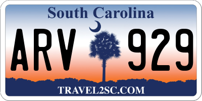 SC license plate ARV929