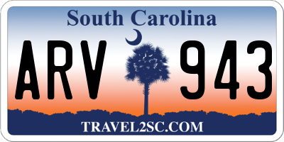 SC license plate ARV943