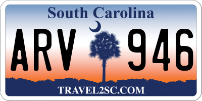 SC license plate ARV946