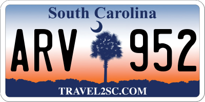 SC license plate ARV952