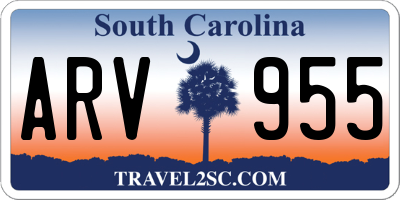 SC license plate ARV955