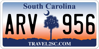SC license plate ARV956