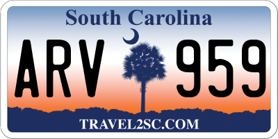 SC license plate ARV959