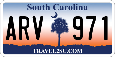 SC license plate ARV971