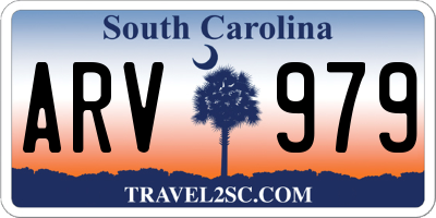 SC license plate ARV979