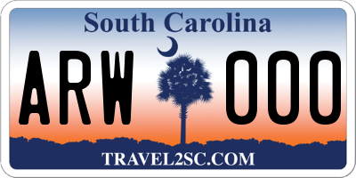 SC license plate ARW000