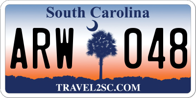 SC license plate ARW048