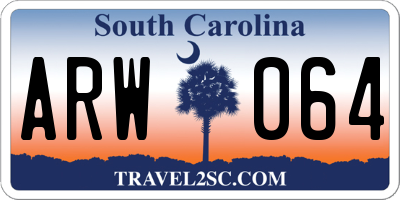 SC license plate ARW064