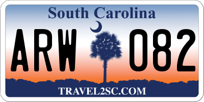 SC license plate ARW082