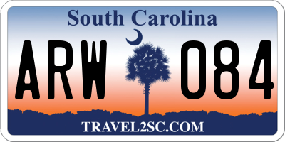 SC license plate ARW084