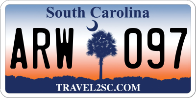 SC license plate ARW097