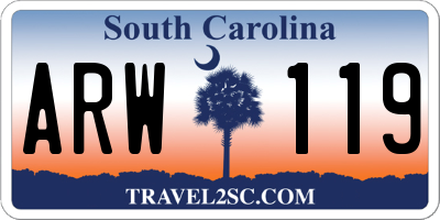 SC license plate ARW119