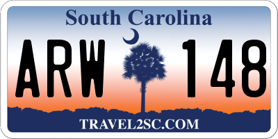 SC license plate ARW148
