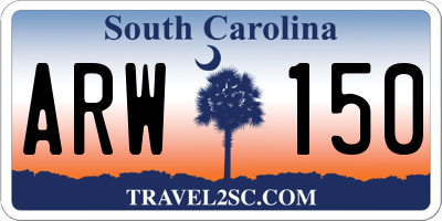 SC license plate ARW150