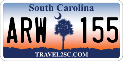 SC license plate ARW155
