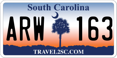 SC license plate ARW163