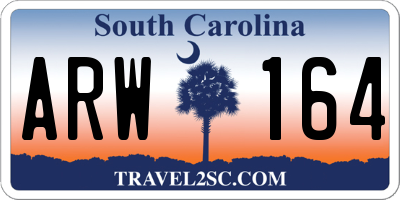 SC license plate ARW164