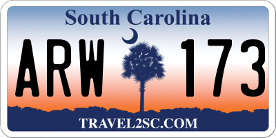 SC license plate ARW173
