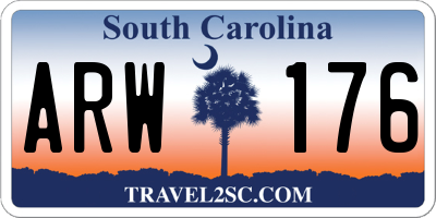 SC license plate ARW176