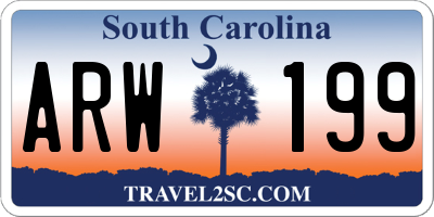 SC license plate ARW199