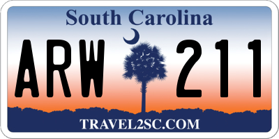 SC license plate ARW211