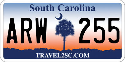 SC license plate ARW255