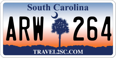 SC license plate ARW264