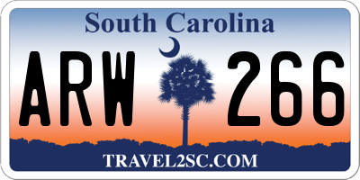SC license plate ARW266