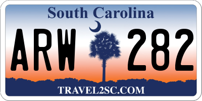 SC license plate ARW282